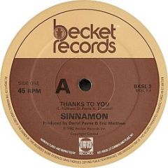 Sinnamon - Thanks To You - Becket Records