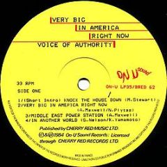 Voice Of Authority - Very Big In America Right Now - Cherry Red