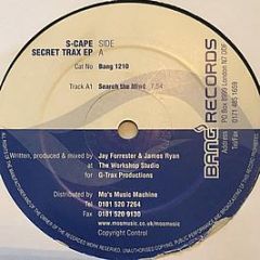 S-Cape - Secret Trax Ep - Big Bang Records