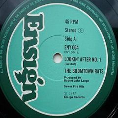 The Boomtown Rats - Lookin' After No. 1 - Ensign