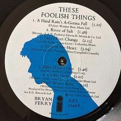 Bryan Ferry - These Foolish Things - Island Records