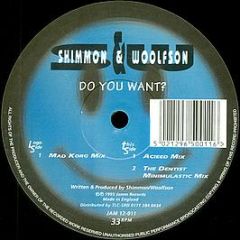 Shimmon & Woolfson - Do You Want? - Jamm Records
