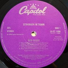 Bob Seger & The Silver Bullet Band - Stranger In Town - Capitol