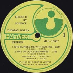 Thomas Dolby - Blinded By Science - Harvest