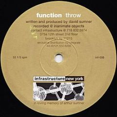 Function / Aural Emote - Throw / Second Thought - Infrastructure New York