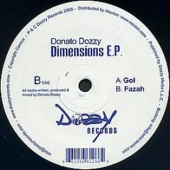 Donato Dozzy - Dimensions E.P. - Dozzy Records