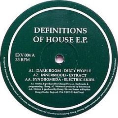 Various Artists - Definitions Of House EP - Xplicit Vinyl