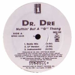 Dr Dre - Nuthin But A G Thang - Priority Re - Press