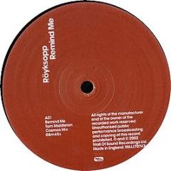 Royksopp - Remind Me (Remixes) - Wall Of Sound