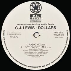 Cj Lewis - Cj Lewis - Dollars - Black Market