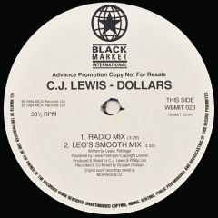 Cj Lewis - Cj Lewis - Dollars - Black Market