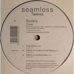 Soularis - Soularis - Closer - Seamless Recordings