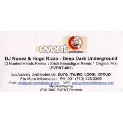 DJ Nunez & Hugo Rizzo - DJ Nunez & Hugo Rizzo - Deep Dark Underground - Event Productions
