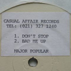 Major Popular - Major Popular - Don't Stop - Casual Affair Records