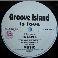 Groove Island - Groove Island - Is Love - Subway Records