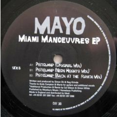 Mayo - Mayo - Miami Manoeuvres EP - DIY
