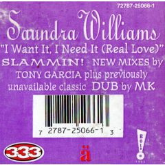 Sandra Williams - Sandra Williams - I Want It, I Need It (Real Love) - Bold Soul