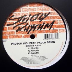  Photon Inc. Feat. Paula Brion  -  Photon Inc. Feat. Paula Brion  - Generate Power - Strictly Rhythm Re-Press