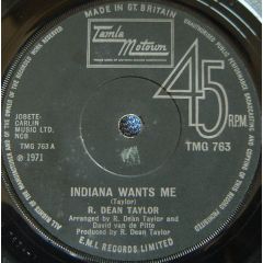 R Dean Taylor - R Dean Taylor - Indiana Wants Me - Motown