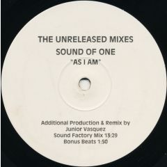Sound Of One - Sound Of One - As I Am (Junior Vasquez) - Cooltempo