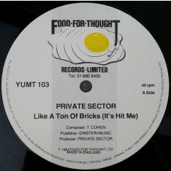 Private Sector - Private Sector - Like A Ton Of Bricks (It's Hit Me) - Food For Thought Records