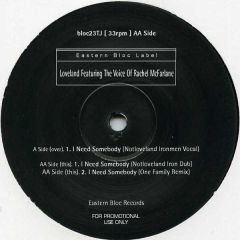 Loveland Featuring Rachel Mcfarlane - Loveland Featuring Rachel Mcfarlane - I Need Somebody - Eastern Bloc Records