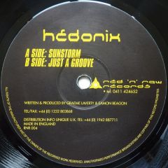 Hedonix - Hedonix - Sunstorm / Just A Groove - Red 'N' Raw