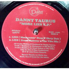 Danny Taurus - Danny Taurus - More Lies EP - Dansa
