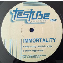 Immortality - Immortality - Immortality Volume One - Testube Recordings