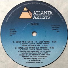 Cameo - Cameo - Back And Forth - Atlanta Artists