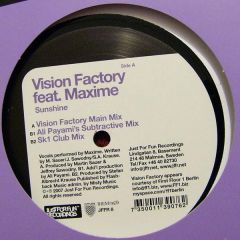 Vision Factory Feat. Maxime - Vision Factory Feat. Maxime - Sunshine - Just For Fun Recordings