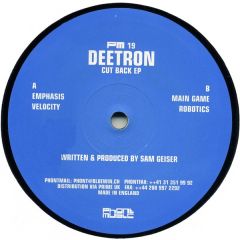 Deetron - Deetron - Cut Back EP - Phont Music