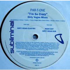 Part One Vs Inxs - Part One Vs Inxs - I'm So Crazy (Remixes Pt2) - Subliminal