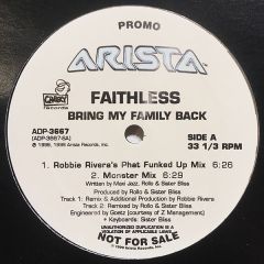 Faithless - Faithless - Bring My Family Back - Arista