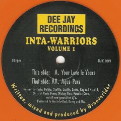 Inta-Warriors - Inta-Warriors - Volume 1 (Orange Vinyl) - Dee Jay
