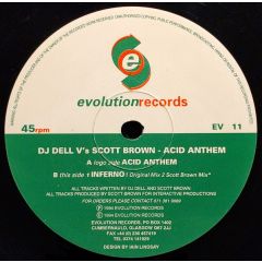 DJ Dell V's Scott Brown - DJ Dell V's Scott Brown - Acid Anthem - Evolution Records