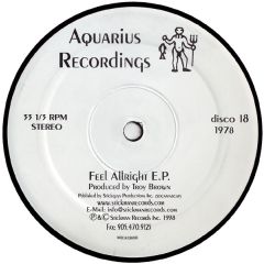 Troy Brown - Troy Brown - Feel Alright EP - Aquarius
