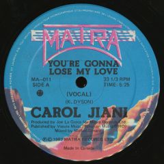 Carol Jiani - Carol Jiani - You'Re Gonna Lose My Love - Matra