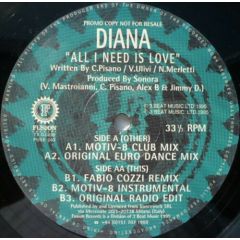 Diana - Diana - All I Need Is Love - Fusion