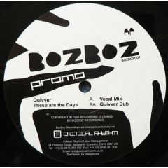 Quivver - Quivver - These Are The Days - Bozboz
