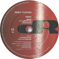 Shaila Prospere - Shaila Prospere - Sorry - Diesel Records