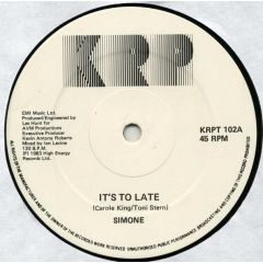 Simone - Simone - It's Too Late - KRP