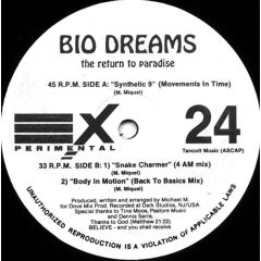Bio-Dreams - Bio-Dreams - The Return To Paradise - EXperimental