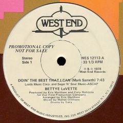 Bettye Lavette - Bettye Lavette - Doin The Best That I Can - West End