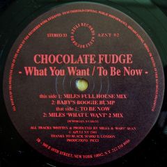Chocolate Fudge - Chocolate Fudge - What You Want / To Be Now - Azuli