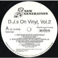Various - Various - D.J.s On Vinyl, Vol. 2 - New Generation Records