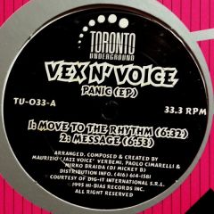 Vex N' Voice - Vex N' Voice - Panic (EP) - Toronto Underground
