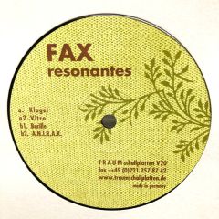 Fax - Fax - Resonantes - Traum Schallplatten