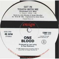 One Blood - One Blood - Get In Touch With Me - Ensign Records