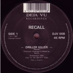 Recall 22 - Recall 22 - Driller Killer - Deja Vu